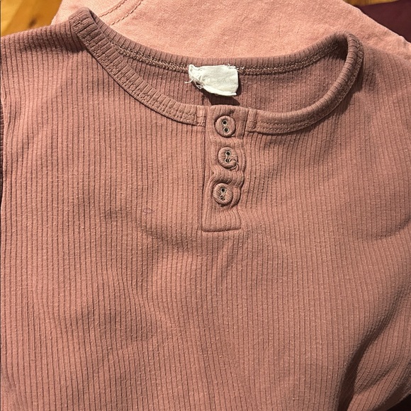 Kids Long Sleeve Henley Shirt - Dusk - Picture 3 of 5